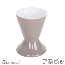 Antique Embossed Stoneware Egg Cup Holder